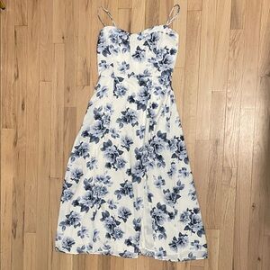 Abercrombie & Fitch Blue Floral Midi Dress